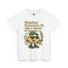 “Lit With a Chance of Snacks” – Weather Cloud T-Shirt